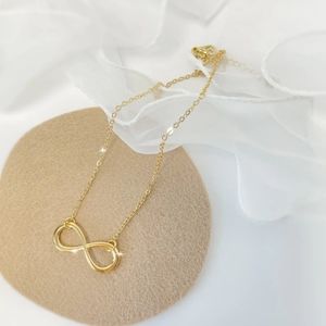 14k rode  gold plated Infinite Symbol Necklace